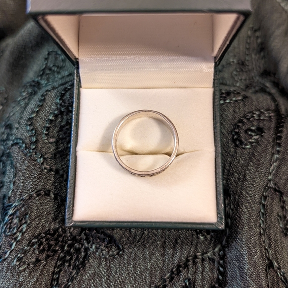 Celestial Moon and Stars Night Sky Sterling Silver Band Style Ring, Size 5/6 - Picture 6 of 7